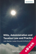 Cover of Wills, Administration and Taxation Law and Practice (eBook)