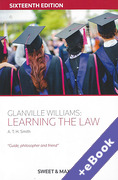 Cover of Glanville Williams: Learning the Law (Book & eBook Pack)