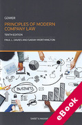 Cover of Gower Principles of Modern Company Law (eBook)