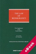 Cover of The Law of Reinsurance in England and Bermuda 4th ed: 1st Supplement (eBook)