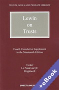 Cover of Lewin on Trusts 19th ed: 4th Supplement (Book & eBook Pack)