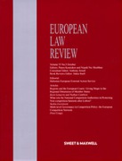 Cover of European Law Review: Issues and Bound Volume