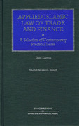 Cover of Applied Islamic Law of Trade and Finance: A Selection of Contemporary Practical Issues