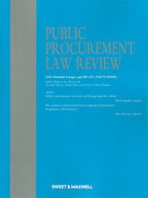 Cover of Public Procurement Law Review: Issues Only
