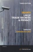 Cover of Dean's Law of Trade Secrets and Privacy
