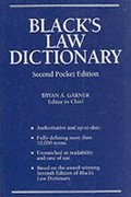 Cover of Black's Law Dictionary 2nd Pocket Edition