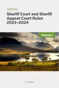 Cover of Greens Sheriff Court and Sheriff Appeal Court Rules 2023-2024