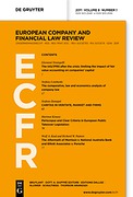 Cover of European Company and Financial Law Review: Print Only