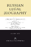 Cover of Russian Historical Legal Biography - Series 1: Volume 1