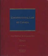 Cover of Constitutional Law of Canada 5th ed Looseleaf + CD-ROM