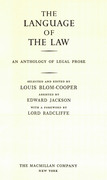 Cover of The Language of the Law: An Anthology of Legal Prose 