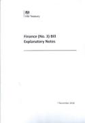 Cover of Finance (No. 3) Bill Explanatory Notes:  November 2018