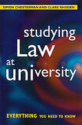 Cover of Studying Law at University