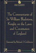 Cover of The Commentaries of Sir William Blackstone, Knight, on the Laws and the Constitution of England