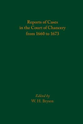 Cover of Reports of Cases in the Court of Chancery from 1660 to 1673