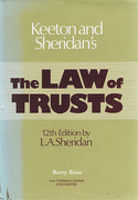Cover of Keeton and Sheridan's The Law of Trusts 12th ed