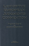 Cover of Law of European Judgements Convention: Volumes 1 - 5