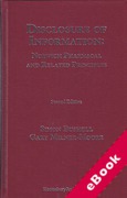 Cover of Disclosure of Information: Norwich Pharmacal and Related Principles (eBook)