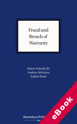 Cover of Fraud and Breach of Warranty: Buyers&#8217; Claims and Sellers&#8217; Defences (eBook)