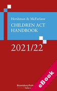 Cover of Hershman and McFarlane: Children Act Handbook 2021/22 (eBook)