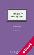 Cover of The Right to be Forgotten (eBook)