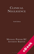 Cover of Clinical Negligence (eBook)