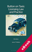 Cover of Button on Taxis: Licensing Law and Practice (eBook)