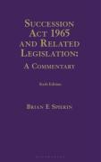 Cover of The Succession Act 1965 and Related Legislation: A Commentary