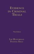 Cover of Evidence in Criminal Trials