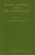 Cover of Russia, Europe, and the Rule of Law