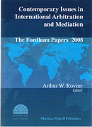 Cover of Contemporary Issues in International Arbitration and Mediation: The Fordham Papers Volume 2 2008