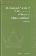 Cover of The Juridical Nature of Unilateral Acts of States in International Law