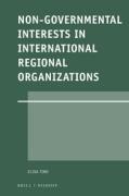 Cover of Non-Governmental Interests in International Regional Organizations