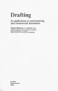 Cover of Drafting: Its Application to Conveyancing & Commercial Documents
