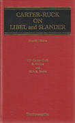 Cover of Carter-Ruck on Libel and Slander 4th ed