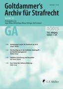 Cover of Goltdammer's Archiv fur Strafrecht