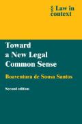 Cover of Toward a New Legal Common Sense: Law, Globalization, and Emancipation
