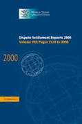 Cover of Dispute Settlement Reports: V. 8. Pages 3539-4090