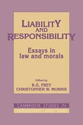 Cover of Liability and Responsibility: Essays in Law and Morals