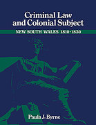 Cover of Criminal Law and Colonial Subject