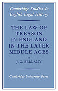 Cover of The Law of Treason in England in the Later Middle Ages
