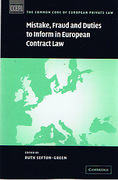 Cover of Mistake, Fraud and Duties to Inform in European Contract Law