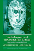 Cover of Law, Anthropology and the Constitution of the Social: Making Persons and Things