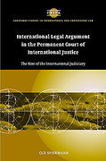 Cover of International Legal Argument in the Permanent Court of International Justice: The Rise of the International Judiciary