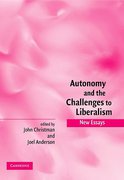 Cover of Autonomy and the Challenges to Liberalism: New Essays