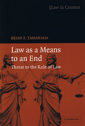 Cover of Law as a Means to an End