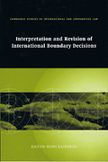 Cover of Interpretation and Revision of International Boundary Decisions