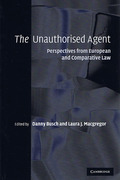 Cover of The Unauthorised Agent: Perspectives from European and Comparative Law