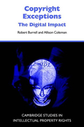 Cover of Copyright Exceptions: The Digital Impact