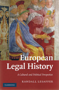 Cover of European Legal History: A Cultural and Political Perspective